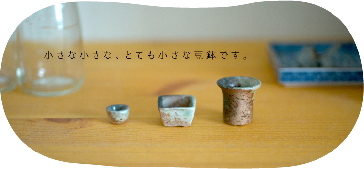 信楽焼の豆盆栽・豆鉢・豆生け花